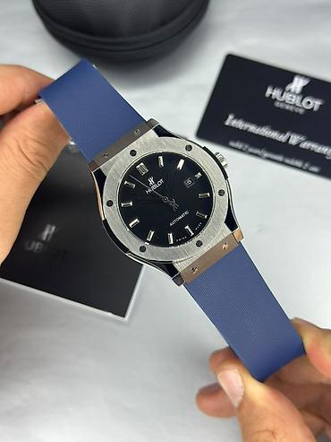 Личные вещи: Новый, Наручные часы, Hublot, цвет - Голубой — 3