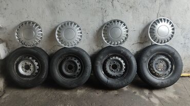 колесо шины: Колеса в сборе R 15, Всесезонная, Б/у, Комплект, Железные, отверстий - 5