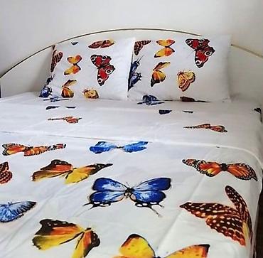 Комплекты постельного белья: Постельное бельё 100% хлопок, простыня, наш адрес Боконбаево на — 13