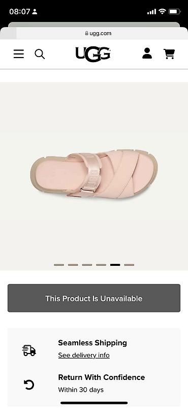 Босоножки, сандалии, шлепанцы: Чёрные кожаные сандалии UGG с толстой подошвой. Новые. 38 размер — 4