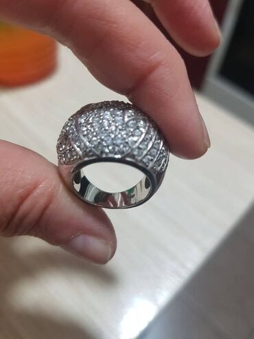 srebro prsten: Mocan srebrni prsten 18mm