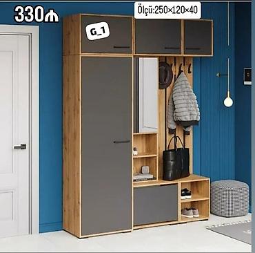 Ev üçün mebel: Dəhliz üçün çoxfunksiyalı modul dolab sistemi - Ölçü: 250 × 120 × 40 — 1