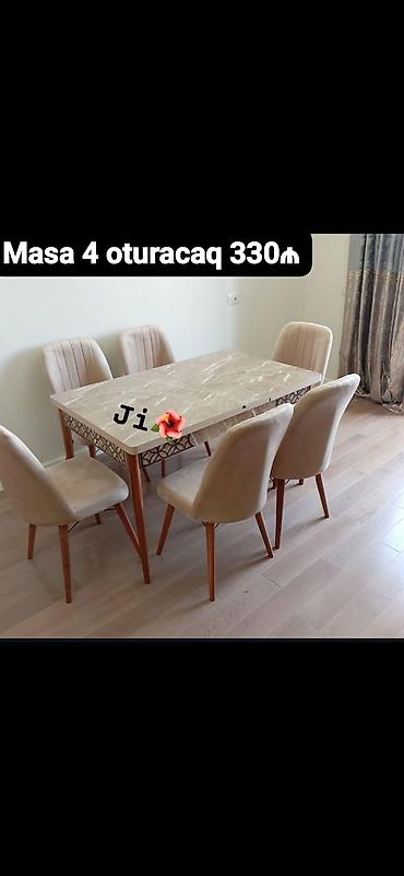 stol ayaqları: 4 oturacaqlı açılıb-böyüyən masa dəsti. Masa qapalı vəziyyətdə 80x130 — 9