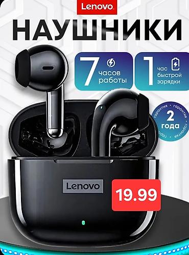 lenovo qulaqliq: Yeni Simsiz (Bluetooth) Qulaqcıqlar, Lenovo, rəng - Qara — 1