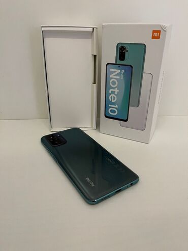 derzhatel dlya not: Xiaomi Redmi Note 10, 128 ГБ, цвет - Голубой, 
 Отпечаток пальца, С документами