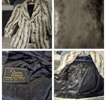 Krzneni kaputi: L, Sa postavom, Veštačko krzno, bоја - Šareno — 7