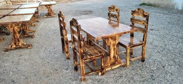 Столы: Нераскладной, Прямоугольный стол, 4 стула