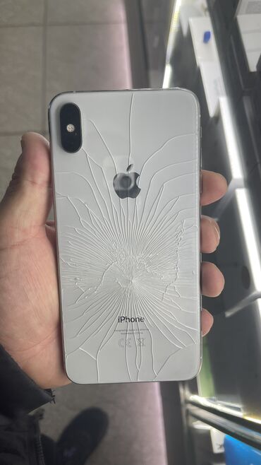 маленький айфон: IPhone Xs Max, Колдонулган, 64 ГБ, White Titanium, 77 %