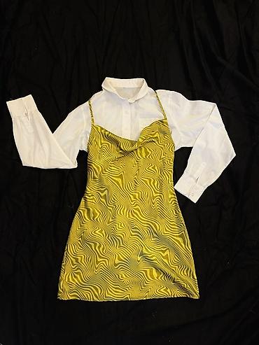 lil solid accessories: Ženska mini slip haljina na tregere sa apstraktnim talasastim printom — 1