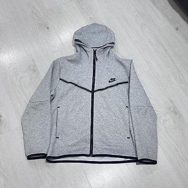 tech flecee: Nike Tech Fleece худи/толстовка на молнии с капюшоном, серый меланж — 2