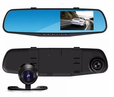 камера для машины: 2 kameralı güzgü videoqeydiyyatçı ✅Vehicle Blackbox DVR Full HD