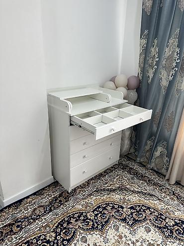 детское трюмо: Детский комод, Новый, С пеленальным столиком, ЛДСП, цвет - Белый, В рассрочку — 8