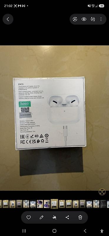 apple studio: Беспроводные вакуумные наушники, Hoco, Новый — 2