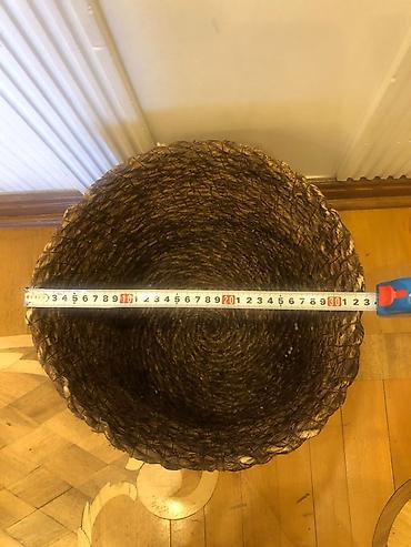 Сервировочные аксессуары: Təbii lifdən toxunmuş iri səbət - Material: təbii bitki lifləri — 2