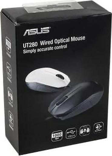 Kompjuterski miševi: ASUS UT280 žični optički miš - Optički senzor: 1000 dpi za precizno i — 10
