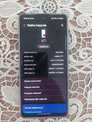 samsun a56: Samsung A 71 yaxşı vəziyyətdə,ekranı çatdı ancaq işləyir — 3