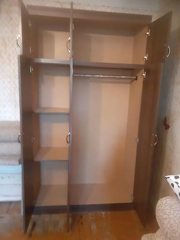 paltar işqafi: İşlənmiş, 3 qapılı, Qəhvəyi, Açılan, Düz dolab — 2