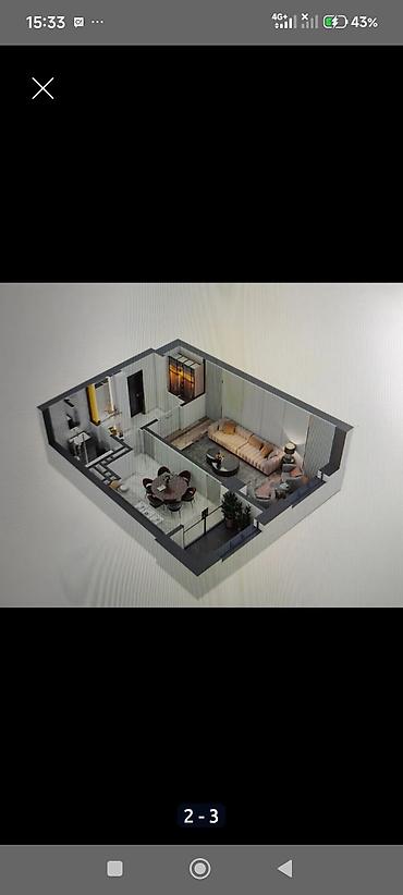 studio apartment: 1 комната, 49 м², Элитка, 5 этаж, ПСО (под самоотделку) — 2