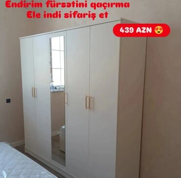 Dolablar: Yeni, Açılan, 3 qapılı Düz dolab, Qarderob, paltar dolabı, Azərbaycan — 9