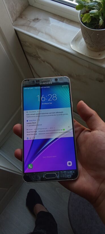 samsung note 8: Samsung Galaxy Note 5, 32 GB, rəng - Mavi