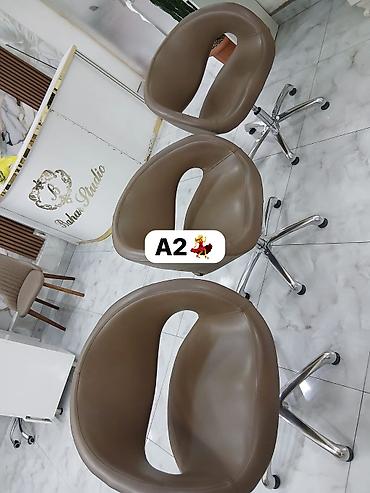 Ofis mebeli: AYNUR 2 💃 modelində 3 ədəd oturacaq dəsti. - Rəng: qəhvəyi - — 1