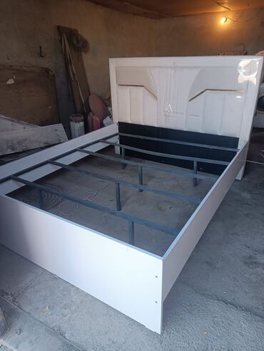 двухъярусная кровать бу бишкек: Уктоочу бөлмө гарнитуру, Жаңы, Эки кишилик керебет, Кыргызстан, ДСП, түсү - Ак