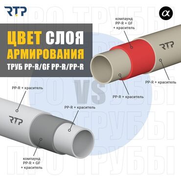 трубы канализационные: Жылуулук түтүгү, Материалы: Полипропилен (ПП)
