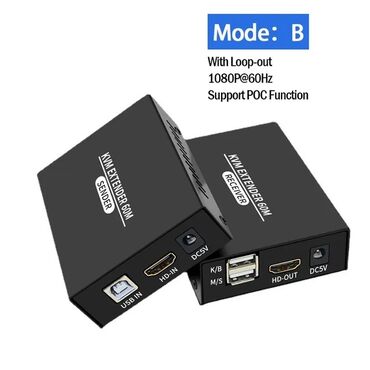 тв адаптер: HDMI KVM-удлинитель через Cat5/6 Ethernet-кабель до 60 м 1080P HDMI