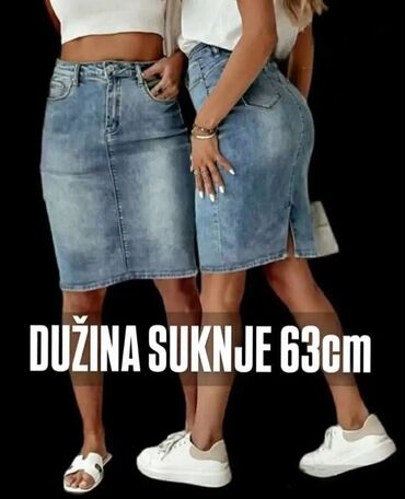 jeans suknje: 5XL (EU 50), Mini, color - Light blue