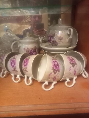Çay dəsti, rəng - Bənövşəyi, Farfor
