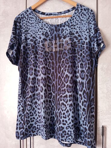 Футболки: Футболка, Классическая модель, Made in KG, Полиэстер, Новый, 9XL (EU 58)