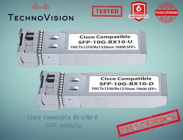 optik linzalar qiymetleri: Cisco Compatible 10G SFP BX U / BX D 10km ✔️Sertifikasiyadan keçmiş