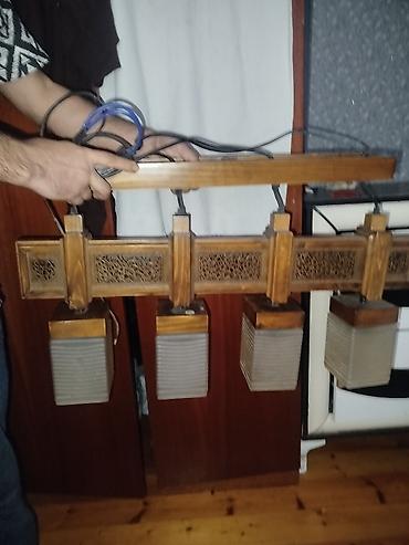donmə isiqlari: Çılçıraq, 4 lampa, Taxta — 2