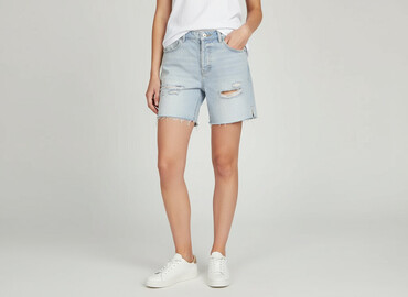 sinsay koszula oversize: Denim, Shorts for women, size S