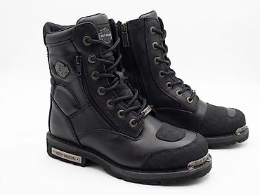 Ботинки: Мотоботинки Harley-Davidson, черные, высокие - Материал верха — 1
