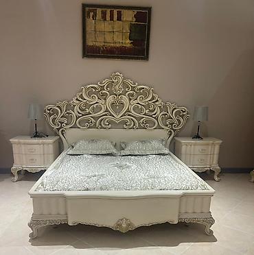 matras 160x200: Klassik üslubda, dekorativ oyma başlıqla dizayn edilmiş iki nəfərlik — 1