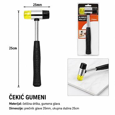 KMT Drška čekić 9367679 Gumeni čekić sa čeličnom drškom i zamenjivim