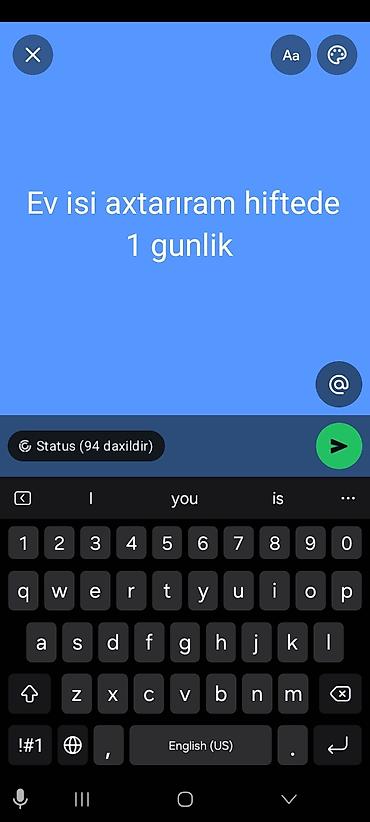 уборка дома работа: Xidmət: Ev işləri üzrə köməkçi (həftədə 1 günlük) Təklif olunan — 1