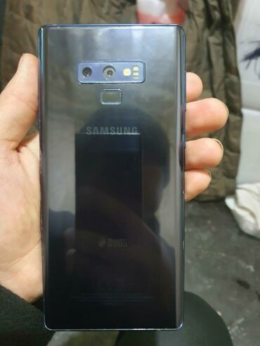 андроид бу: Samsung Galaxy Note 9, Колдонулган, 128 ГБ, түсү - Көк, 2 SIM