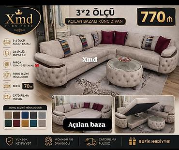 Divanlar: Xmd Furniture – Açılan bazalı künc divan - Ölçü: 3×2 - Açılan baza — 1
