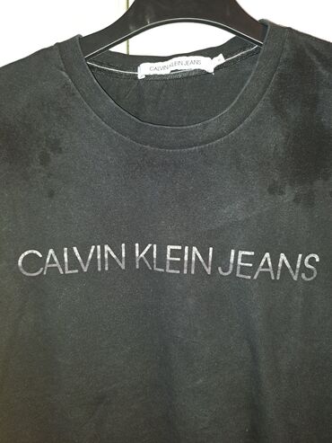 arilje pamučne majice: T-shirt Calvin Klein, XL (EU 42), color - Black