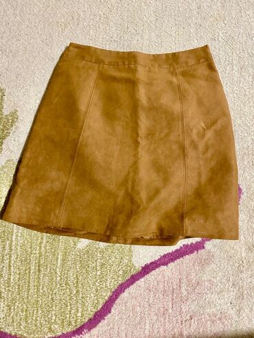 zenska mini tekses suknja iz turske: S (EU 36), Mini, bоја - Braon