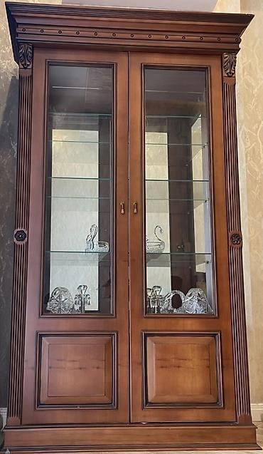 Mebel: Qonaq otağı üçün, İşlənmiş, Açılan, Dördbucaq masa, 8 stul — 5