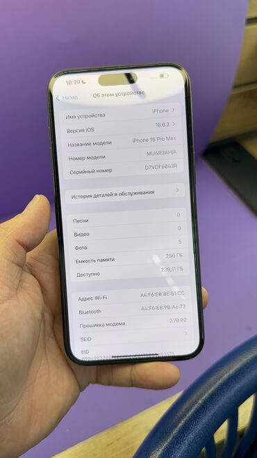 Apple iPhone: IPhone 15 Pro Max, Б/у, 256 ГБ, 91 % — 15