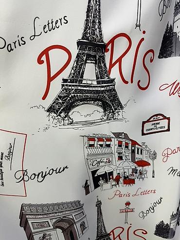 bed sheets: Портьерная ткань - Основа: молочно‑белая. - Дизайн: графичные — 1