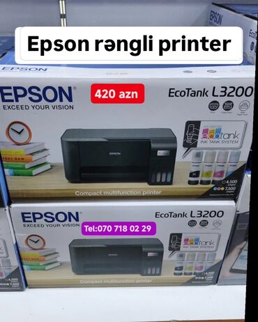 kondisioner kompressor temiri: Epson rəngli printer Telefonla idare olunmasi -550 azn Rengli printer