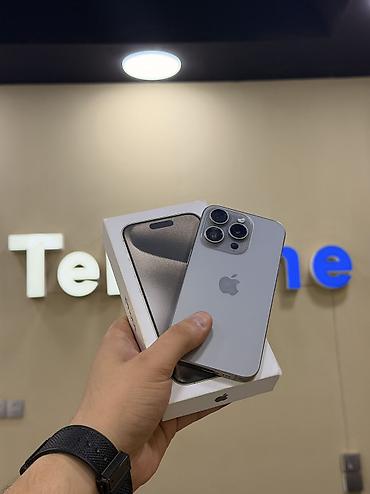 iphone mağaza: IPhone 15 Pro, 256 GB, Natural Titanium, Zəmanət, Kredit, Simsiz şarj — 1