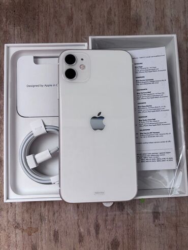 Çəngəllər: IPhone 11, 128 GB, Ağ, Zəmanət, Face ID, Sənədlərlə