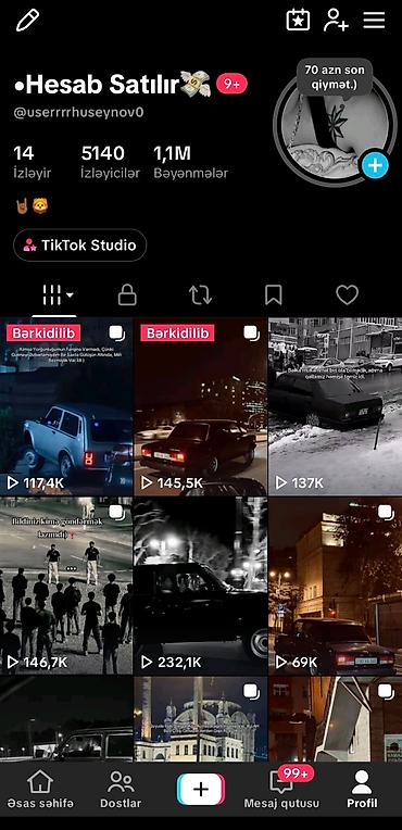 TikTok hesabı satılır • İstifadəçi adı: @userrrrhuseynov0 • 14