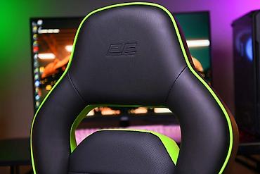 Ofis mebeli: Oyun kreslosu "KRESLO GAMING 2E CHAIR HEBI BK/GREEN" Şəhər: Bakı — 6